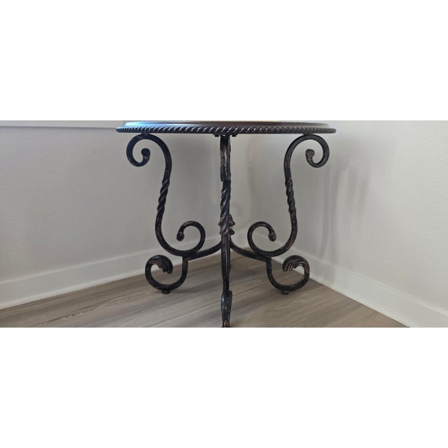 Matching Round End Tables – Steve Silver Crowley – Dark Cherry For Sale - Image 10 of 15