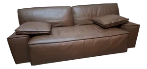 Myworld Sofa in Brown Leather by Philippe Stark for Cassina, 1980s