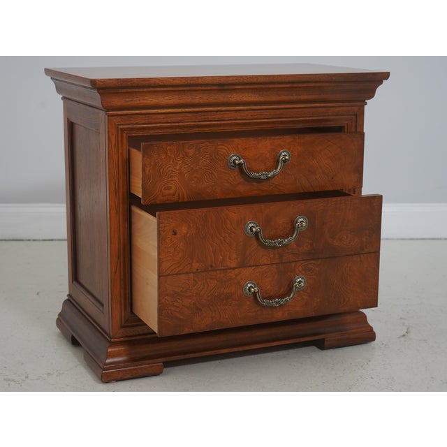 Thomasville Pair Thomasville Walnut Finish Nightstands For Sale - Image 4 of 18