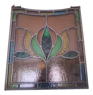 Antique Art Nouveau Glass in Lead, 1890s