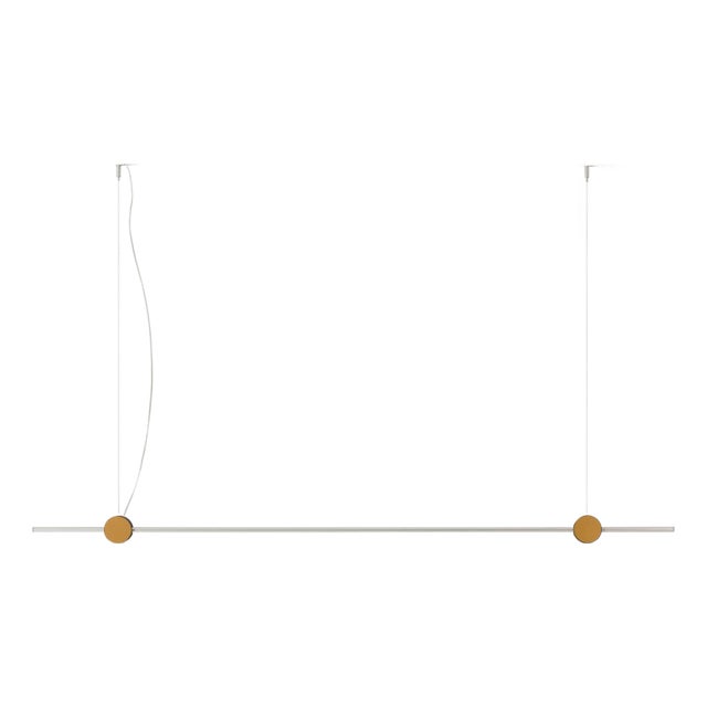 Eitie Pendant Lamp in Modern Aluminium and Brass by Tobia Scarpa For Sale