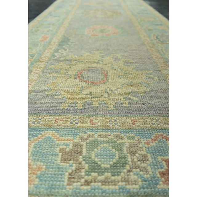 Turkish Turkish Oushak Rug 2'9" x 8'8" #19160 For Sale - Image 3 of 8