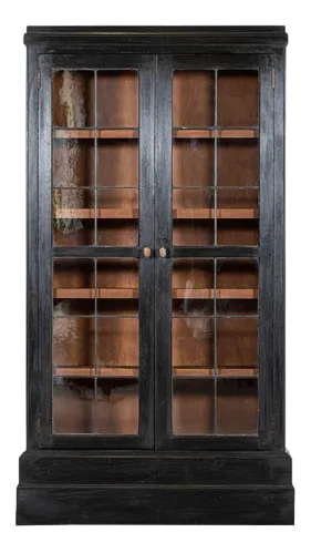 English Ebonised Glazed Oak Bookcase, 1890s