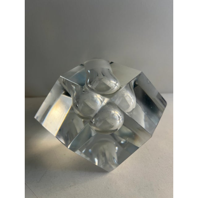 Transparent 1970s Vintage Crystal Perfume Bottle For Sale - Image 8 of 9