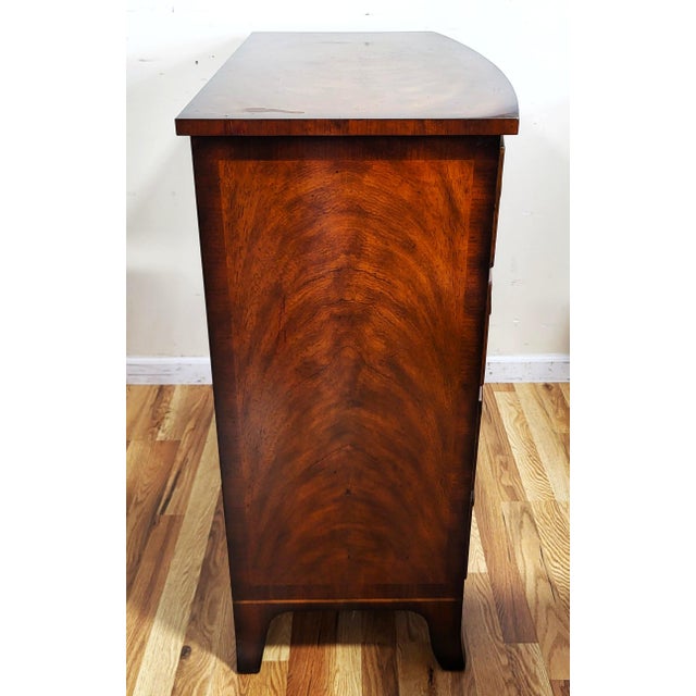 Vintage English Regency Style Carved Walnut Commode Chest by Theodore Alexander For Sale - Image 9 of 18
