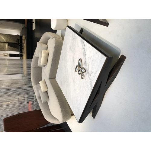 Contemporary White Marble Top Coffee Table with Bronze Legs by Reda Amalou Design For Sale - Image 3 of 11