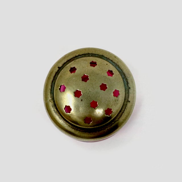 Victorian Victorian Cranberry Glass Shaker Muffineer 5.5” For Sale - Image 3 of 5