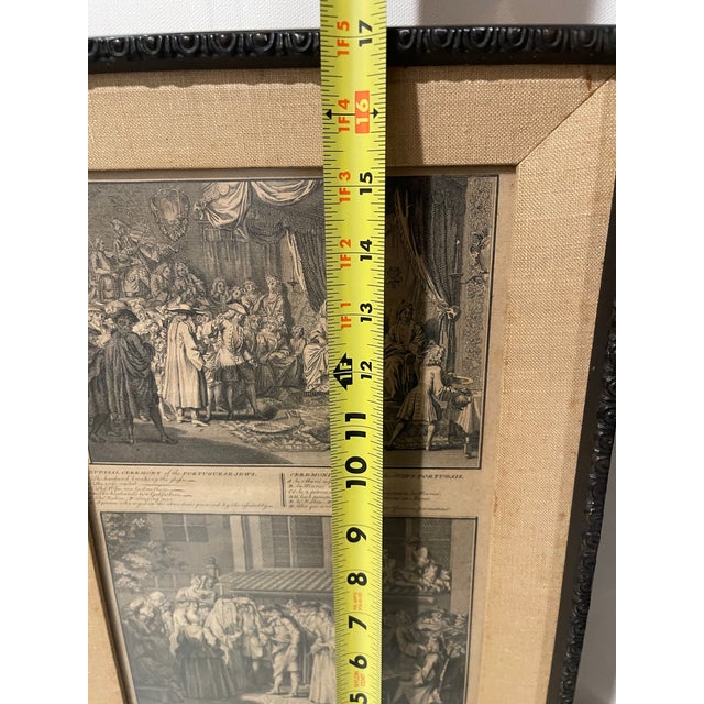 Original 18th Century Judaic Wedding Plate XI Rare Copper Engraving, Bernard Picart (First English Edition Printed in London) For Sale - Image 12 of 12