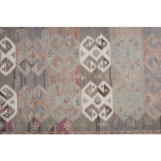 1960s Turkish Pastel Foyer Kilim Runner 4'8'' X 13'9'' For Sale In Philadelphia - Image 6 of 13