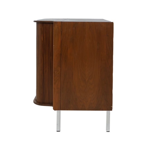 Mid 20th Century Tambour Midcentury Cabinet For Sale - Image 5 of 8