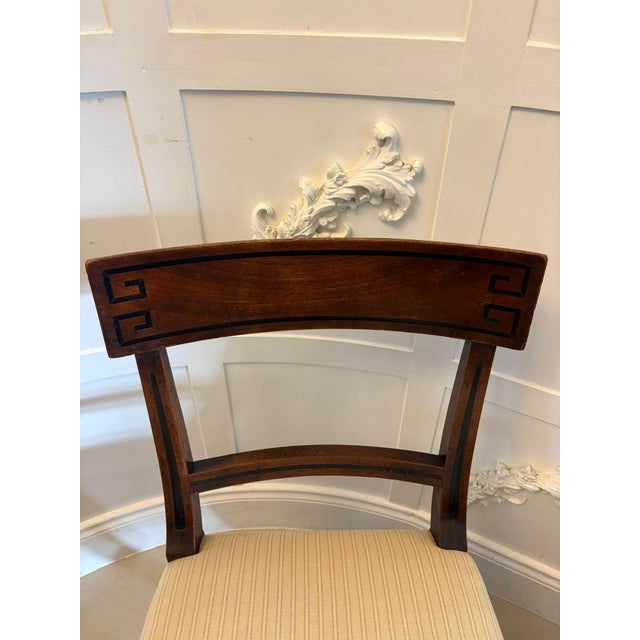 Antique English Regency Mahogany Klismos Side Chairs, 1820s, Set of 2 For Sale - Image 12 of 16