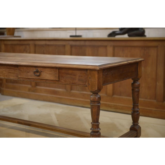 Late 19th Century Beechwood Farmhouse Table For Sale - Image 6 of 11