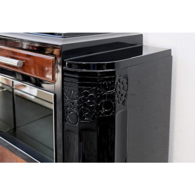 Art Deco Buffet with Mirrored Shelf Compartment, 1930s For Sale - Image 3 of 17