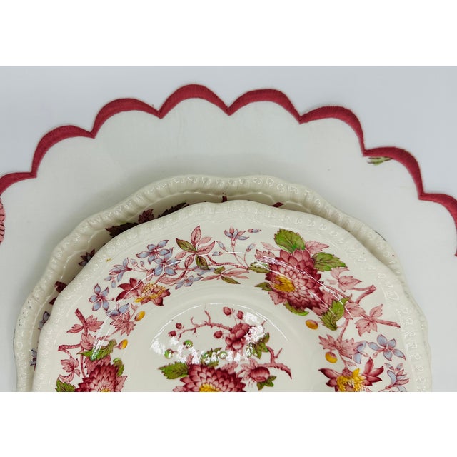 1930s 1930s Copeland Spode "Aster" Dinner Plates | Set of Eight | 10.5 Inches For Sale - Image 5 of 6