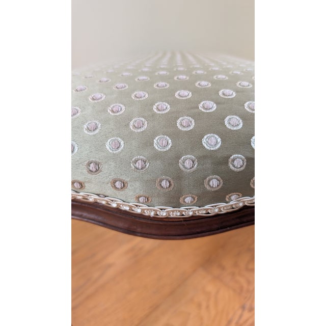 1980s 1980s Vintage Louis XV Style Bench/Footstool With Cabriole Legs For Sale - Image 5 of 7