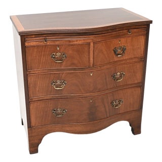 Antique Edwardian Serpentine Chest of Drawers, 1900 For Sale