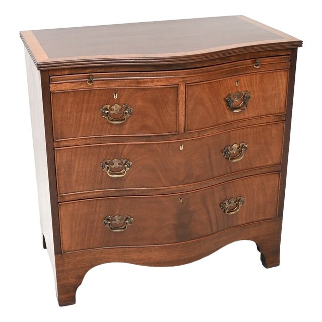 Antique Edwardian Serpentine Chest of Drawers, 1900 For Sale