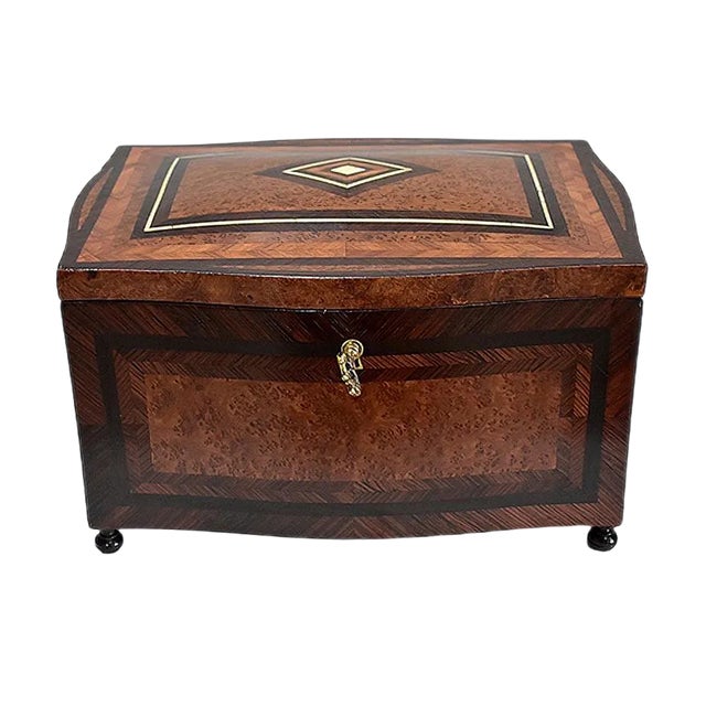 Small French Napoleon III Wooden Trunk For Sale