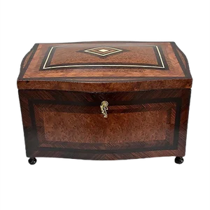 Small French Napoleon III Wooden Trunk