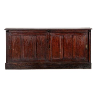 Large Antique English Scrumble Painted Pine Dresser Base, 1880 For Sale