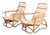 Vintage Rattan Lounge Chairs, 1980s, Set of 2 For Sale