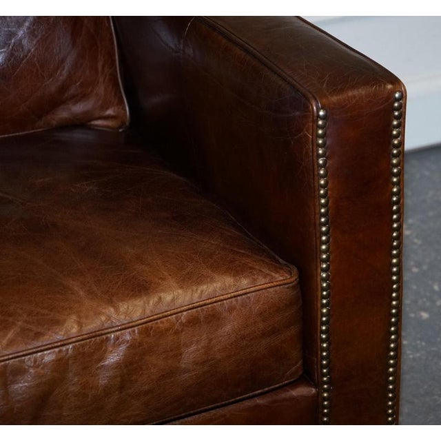Viscount Sofa in Brown Leather from Timothy Oulton For Sale - Image 11 of 15