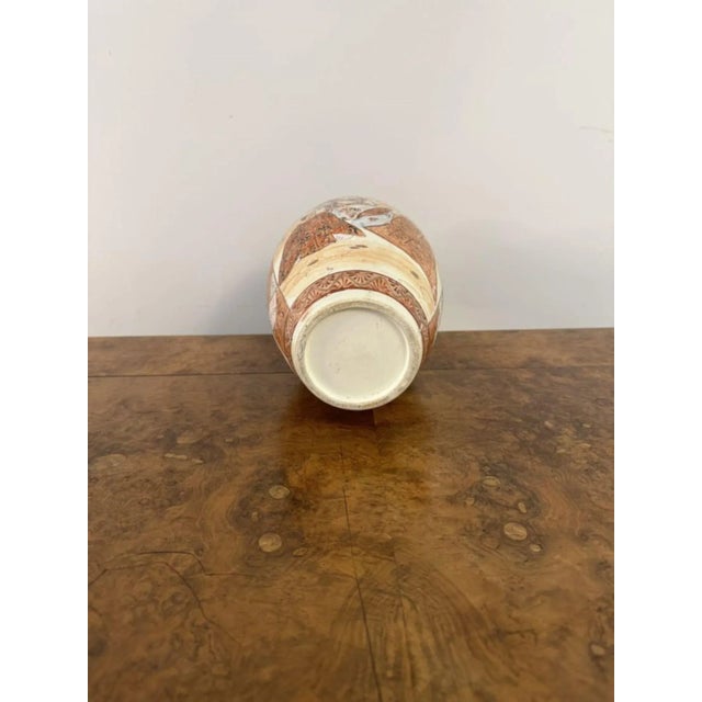 Large Antique Japanese Satsuma Vase, 1900 For Sale - Image 6 of 7
