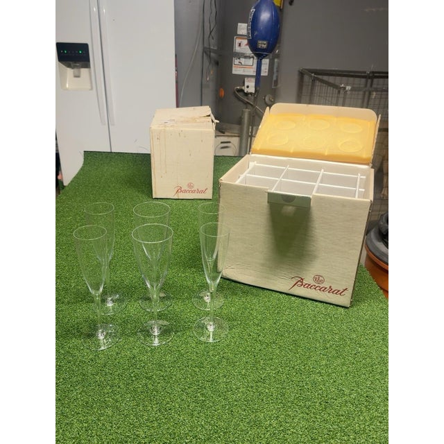 2000 - 2009 Baccarat Crystal Champagne Glasses – Set of 12 with 2 boxes For Sale - Image 5 of 6