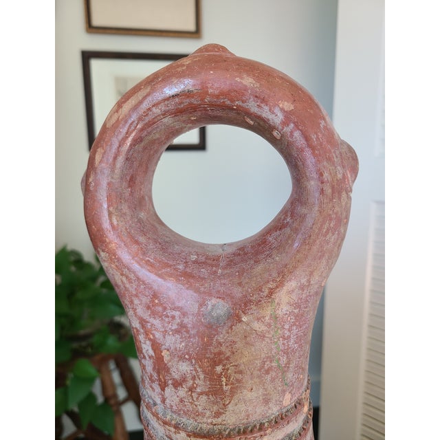 Early 20th Century Early 20th Century Primitive African Terracotta Bedpost For Sale - Image 5 of 14