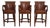Set of 3 Hancock & Moore Leather Bar Counter Chairs For Sale