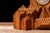 Chocolate Vintage Black Forest Tramp Art Uranium Mantel Clock For Sale - Image 8 of 14