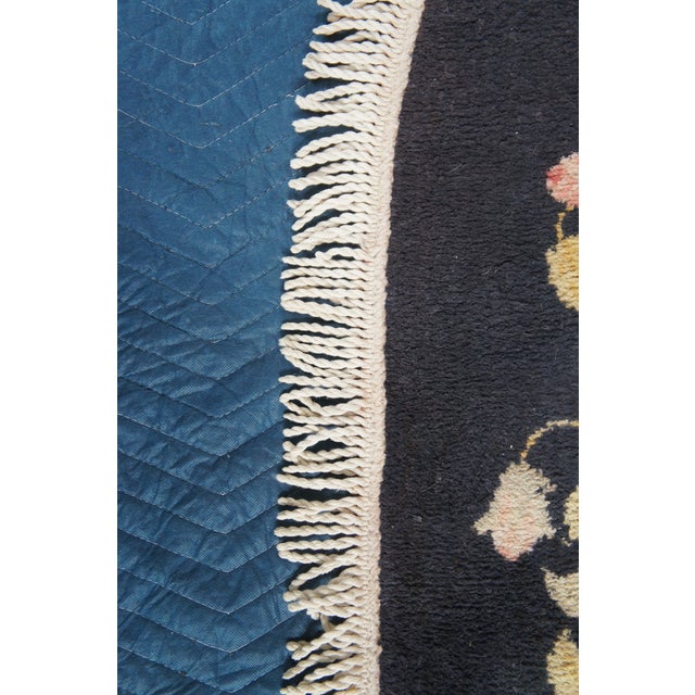Late 20th Century Karastan Decorette Floral Bouquet Modern Oval Area Rug Mat 60" For Sale - Image 5 of 14
