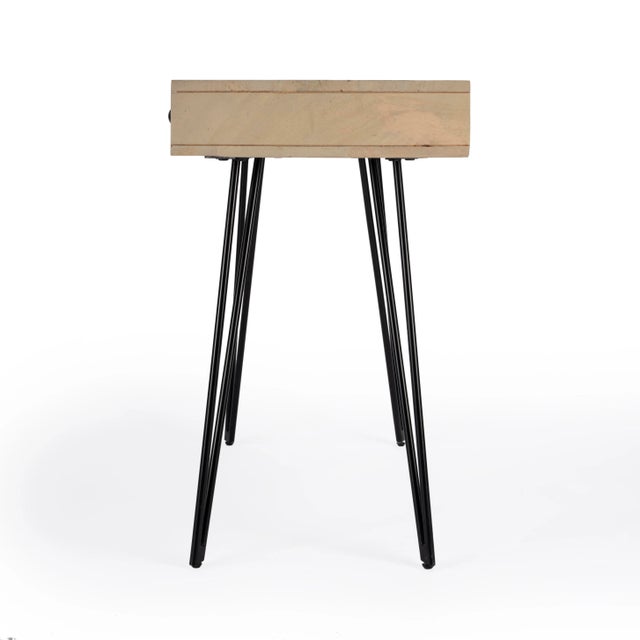 Wood Sebastopol Reversible 2 Drawer Writing Desk, Natural For Sale - Image 7 of 9