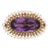 Antique Victorian Krementz Amethyst Pearl Pendant Brooch 14k Yellow Gold Jewellery For Sale