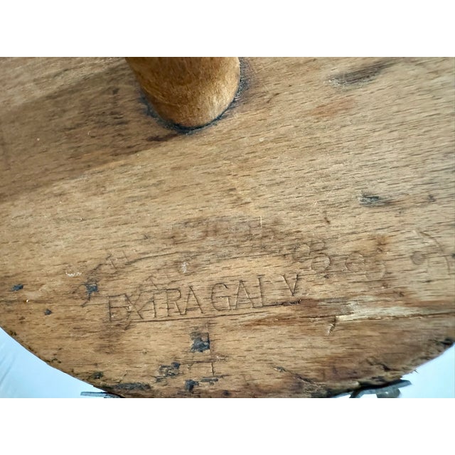 Early 20th Century Antique Galvanized Grain Scoop With Wood Handle Farm Primitive For Sale - Image 5 of 10