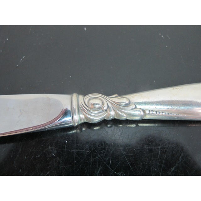 Mid 20th Century Wallace Sterling Silver Handle Romance of the Sea 9 3/4" Dinner Knife For Sale - Image 5 of 6
