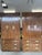 High Quality American Made Pair of Oak Storage Cabinets Or Bookcases, Each with Pair of Doors Opening to Adjustable Wooden...