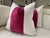 Designer Pillow Bundle in Thibaut “Corneila” and Custom Fuchsia Velvet Panel - Set of 4 For Sale In Atlanta - Image 6 of 6