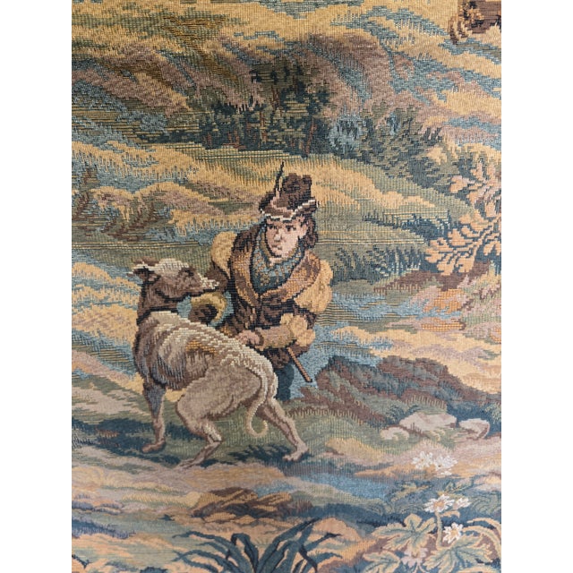 Textile Large Point De Loiselles Tapestry After the Painting by Detti Made in Frsance For Sale - Image 7 of 9