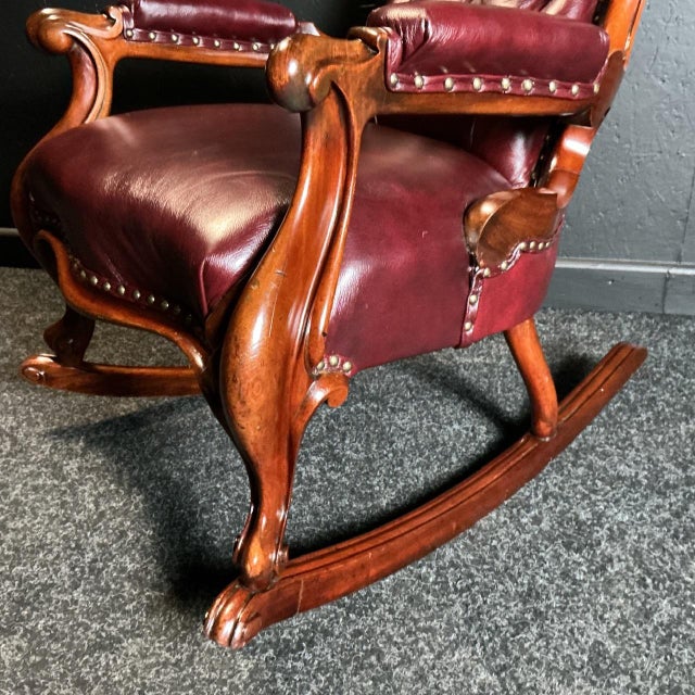 Victorian Mahogany Rocking Chair, 1870s For Sale - Image 3 of 8