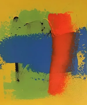 Abstract Colorfield Painting on Stretched Canvas
