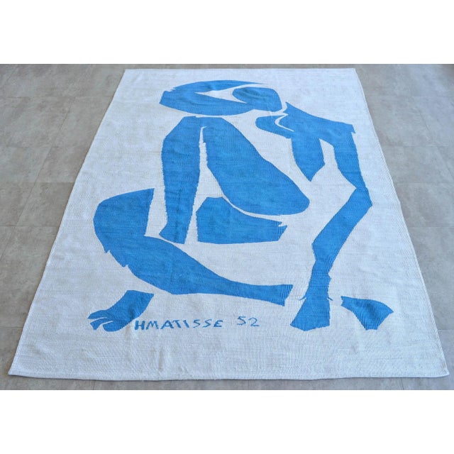 An unique handmade Kilim rug. This one of a kind rug produced only one piece in about 45 days by the our weavers. We used...