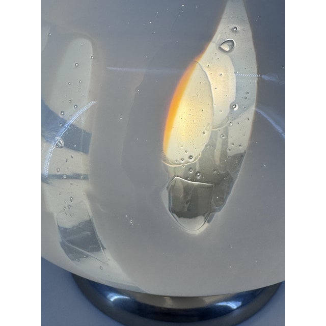 Metal Mid-Century Table Lamp in Murano Glass, Italy, 1970s For Sale - Image 7 of 15