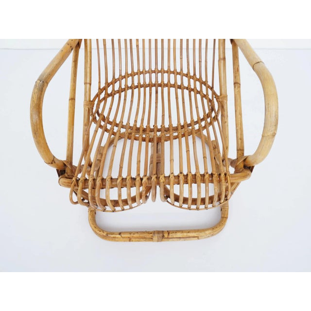 Italian Bamboo Lounge Chair by Tito Agnoli, 1960s For Sale - Image 6 of 9