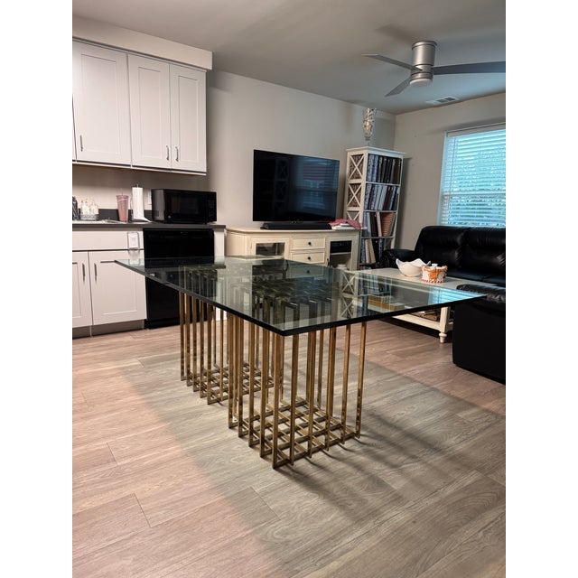Post Modern Glass Dining Table For Sale In Washington DC - Image 6 of 6
