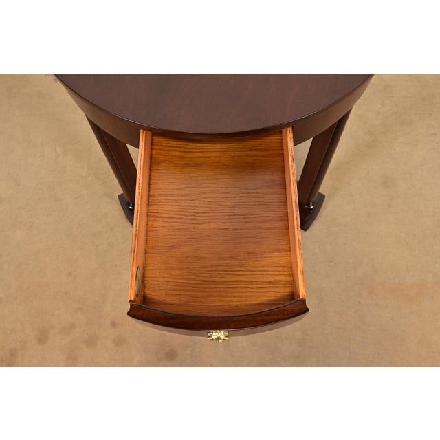 Baker Furniture French Empire Mahogany Gueridon or Tea Table, Newly Refinished For Sale - Image 9 of 16