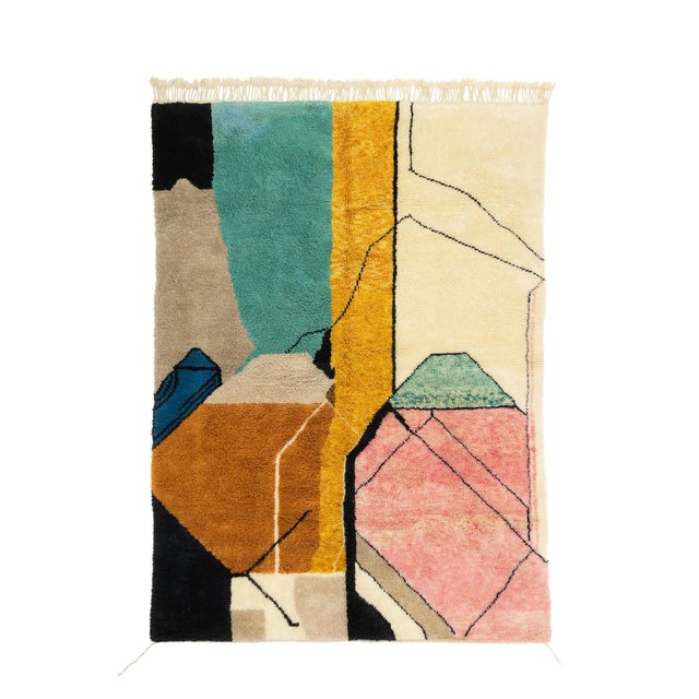 Hand-Knotted Wool Rug by Azele Studio For Sale - Image 11 of 11