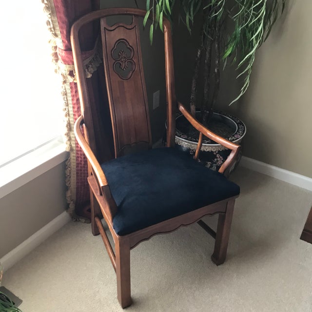 1980s Thomasville Mystique Oval Dining Table & 6 Chairs Chairish
