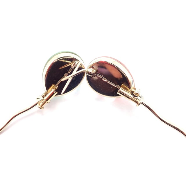 Green 1980s Vhernier Pallocini White Gold Diamond Set of Two Pins Brooches For Sale - Image 8 of 14