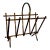1960s Hollywood Regency Italian Metal Gilt Faux Bamboo Magazine Stand For Sale
